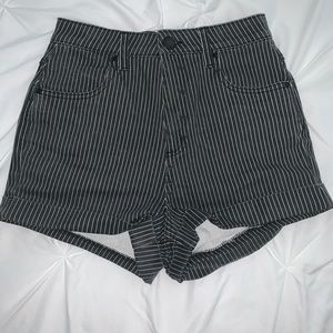 Black Shorts with Stripes